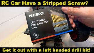 RC Car Have a Stripped Screw? Get it out with a Left Handed Drill Bit.