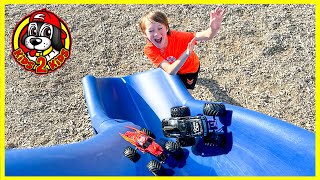 MONSTER TRUCKS PLAY AT THE PARK 🛝 Our FUNNIEST Compilation 😂
