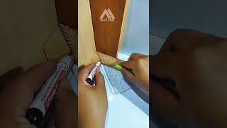 How to measure the position of wooden corner #woodworking #woodscraft #tips #woodwork #wooddesigner