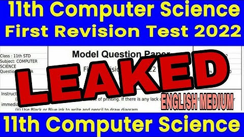 11th computer science revision question paper 2022 | #questionpaper #leaked | all key