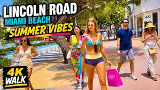 This Is Lincoln Road in Summer 🌴 | Miami Beach 4K Walk