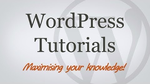 WordPress Tutorial Videos