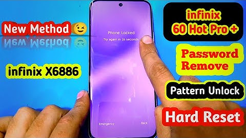 infinix Hot 60 Pro Plus Password Remove | Pattern Unlock 🔓| Hard Reset 