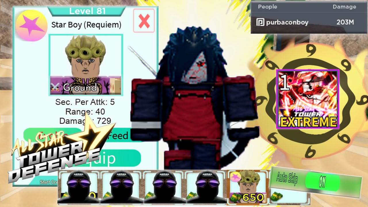 Star Boy (Giorno Giovanna), Roblox: All Star Tower Defense Wiki