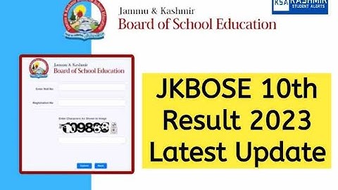 Jkbose 10th Result 2023 Latest Update | Roll Number wise