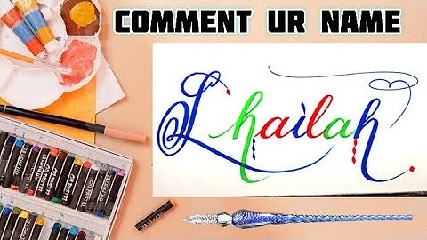 Lhailah Name Signature Calligraphy Status | How to Draw, Cursive Calligraphy with Cut Marker