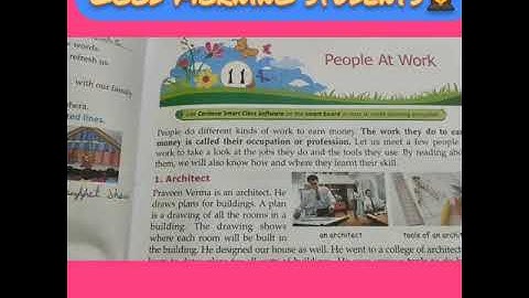 Class- 4(Evs) CH-11 (People At Work) Part-1