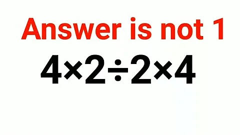 4×2÷2×4 The answer is not 1. Many got it wrong!  Ukraine Math Test #math #percentages #ukraine