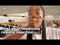 Results reaction first year medical student exams