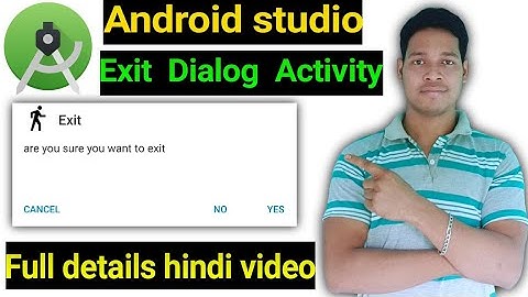 #1 Exit Dialog Activity in Android studio full details hindi  video / Aauraparti  AlertDialog
