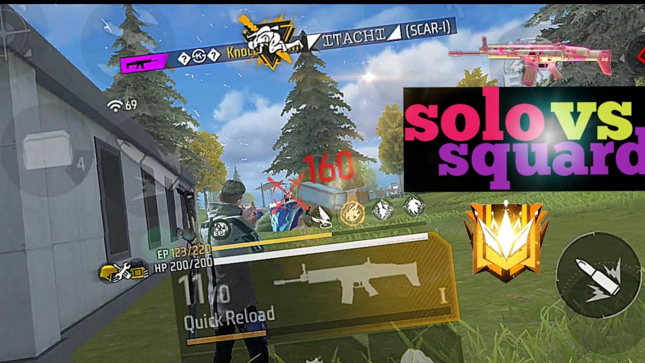 SOLO VS SQUAD | | FULL RUSH GAMEPLAY | |GARENA FREE FIRE| | - YouTube