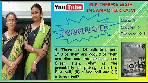 TN Samacheer Kalvi  _  9th Maths _  Probability  _ Exercise 9.1 _ Sum 4