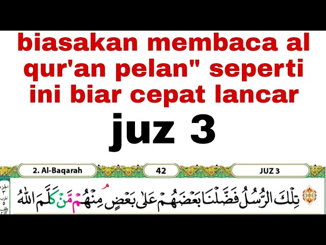 Begini cara belajar membaca al qur'an untuk pemula dan para lansia #juz3 class=