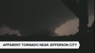 Raw video: Apparent tornado near Jefferson City