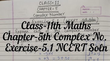 Class-11th Maths Chapter-5th Complex Number Exercise-5.1 Que:(1),(2),(3)Ncert solution (in hindi)