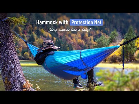 Sunyear Portable Lightweight Camping Hammock with Removable Mosquito Net