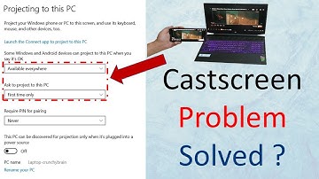 Projecting to this PC problem solved | Castscreen problem solved | Mobile castscreen problem solved