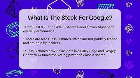 What Is The Stock For Google? - SearchEnginesHub.com