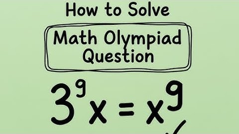 🇺🇸 United States | Only Genius Minds Solve This! 3⁹x = x⁹ 🤯 | Mathematics Olympiad Exam Trick