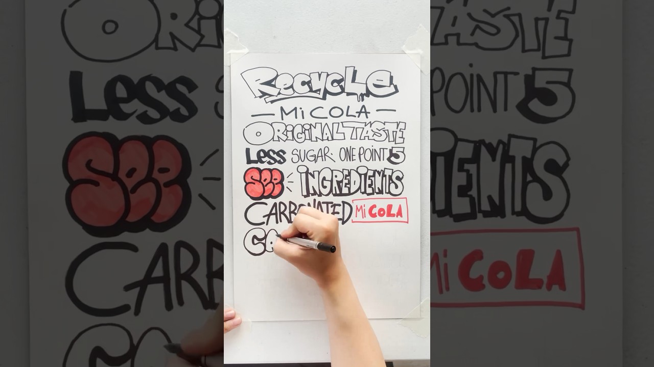 Watch Recycle mi cola original taste #graffitiart #art #drawing #graffiti #lettering #printing #micola on YouTube Watch Recycle mi cola original taste #graffitiart #art #drawing #graffiti #lettering #printing #micola on YouTube