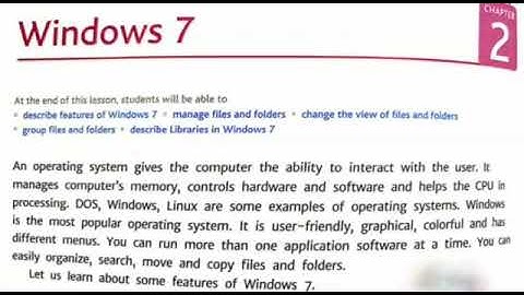Class 5|| Computer|| Chapter-2 windows 7 (Introduction  part)