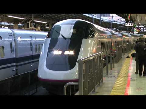 東北・秋田新幹線はやて１３号＋こまち１３号東京駅発車