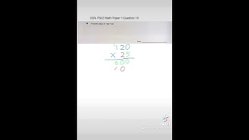 2024 PSLE Math Paper 1 Question 18Multiplication by 2-digit Number #psle #math #multiplication