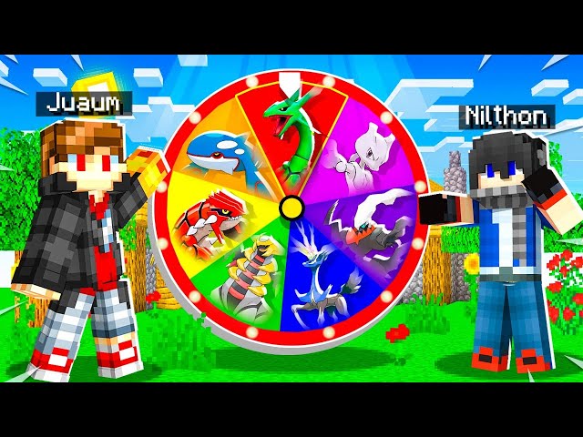 ROLETA de LENDARIOS ESCOLHE NOSSO TIME NO MINECRAFT POKEMON! 