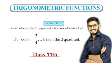 Q 3 Ex 3.2 Chapter 3 Trigonometric Functions Class 11, Revised NCERT | Solutions Of Ex 3.2