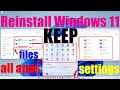 How to reinstall windows 11 without losing data