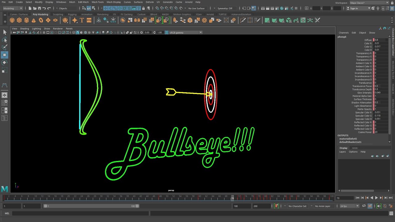 Maya Neon Sign Example YouTube