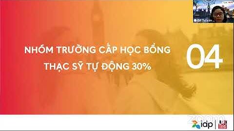 Livestream: Ẵm trọn học bổng 30-50% Thạc Sỹ UK 01/2021 | IDP Education Vietnam