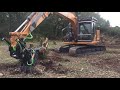 Excavator Brash handling and Stump removal