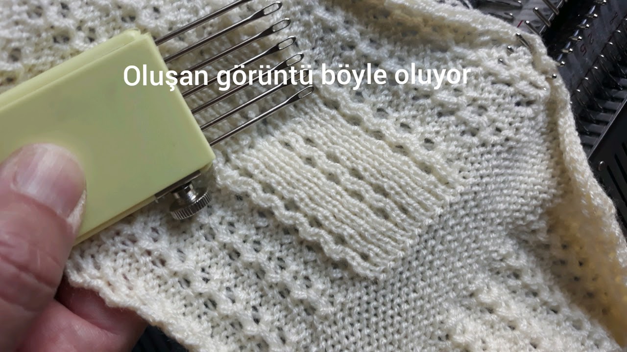 Brother El Örgü Triko Makinesinde Kabartma Desende Desen Sınırlandırma  Çalışmaları