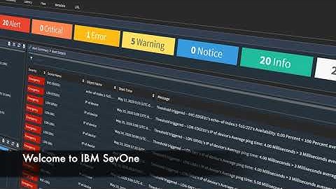 Welcome to IBM SevOne