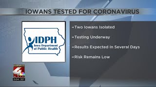2 Iowans being tested for coronavirus, health officials say