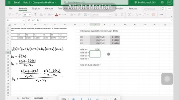 METODE NUMERIK | Interpolasi Kuadrat | Excel