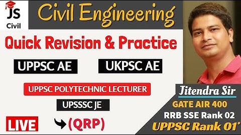 QRP-21 | Design of Steel Structure I UPPSC-AE/UKPSC-AE / Lecturer I Civil Engg I By Jitendra Sir