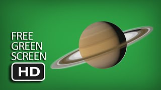 Free Green Screen - Spinning Saturn