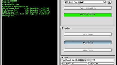 Subaru H8SX K Line AirBag Tool CRASH DATA cleared by OBD2 Cable