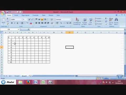 Video: Cara Membuat Tabel Perkalian Di Excel