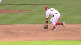 Frazier starts the double play in the 9th