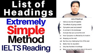 Asad Yaqub's LOGIC for LIST OF HEADINGS || IELTS Reading