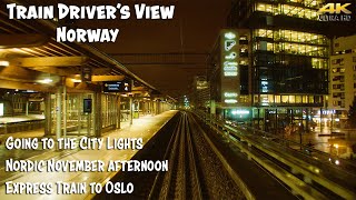 4K CABVIEW: Going to Oslo and the City Lights and the depot by RailCowGirl 123,784 views 3 years ago 3 hours, 21 minutes