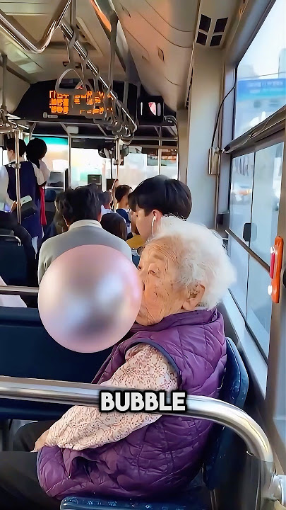 Grandmother blew the biggest bubble gum ever