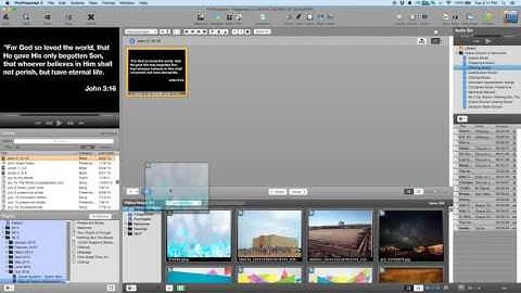 ProPresenter 5:How to add a bible verse slide with background image & audio