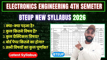 Polytechnic Electronics Engineering 4th Semester Syllabus 2026 | Electronics Engineering Syllabus 