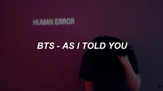 BTS (방탄소년단) - 'As I Told You (말하자면)' Easy Lyrics