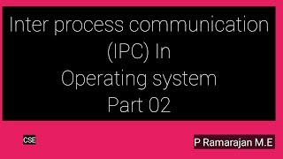 Interprocess communication(IPC)in operating system|Part 02