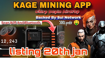 Kage Chrip Airdrop Full Tutorial Chirp Airdrop on Sui Chain Mine free chirp tokens #earnwithmubashir